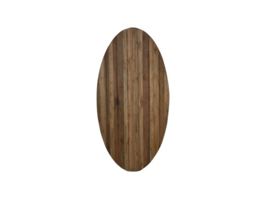 Tuin tafelblad ovaal - 180x100x3,5 - Naturel - Oud teakhout (IM-DTOG180-T)