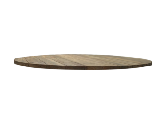 Tuintafel blad rond - Ø125x3 - Naturel - Oud teakhout (IM-DTRG125-T)