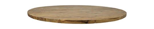 Rond tafelblad - ø130x4 - Naturel - Teak (IMT130R)