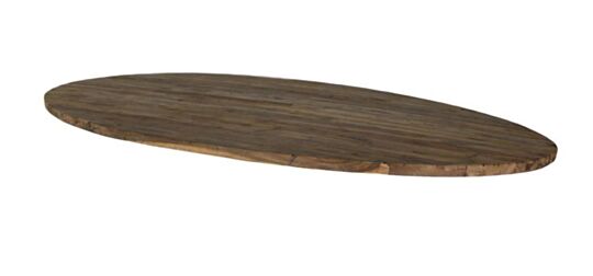 Ovaal tafelblad - 240x120x4 -  Naturel - Teak (IMT240V)