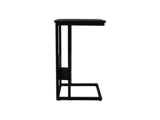 Bijzettafel Verona - 30x38x65 - Zwart - Mangohout/ijzer (JHH-ST30)