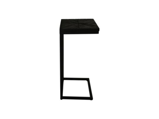 Bijzettafel Verona - 30x38x65 - Zwart - Mangohout/ijzer (JHH-ST65)