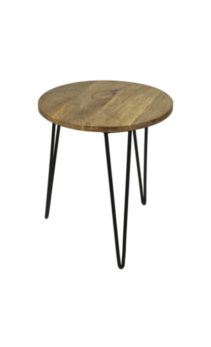 Bijzettafel - naturel/zwart (MAN-16128)