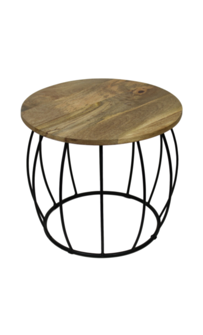 Bijzettafel Crown - naturel/zwart (MAN-5011)