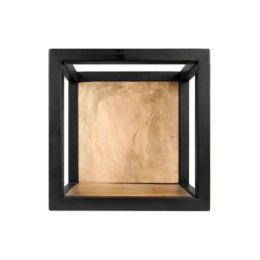Wandbox Levels - 25x25 cm - mangohout/ijzer (MAN-BW2525)