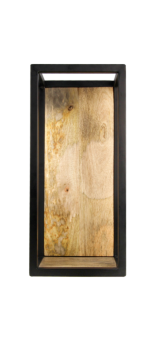 Wandbox Levels - 25x55 cm - mangohout/ijzer (MAN-BW2555)