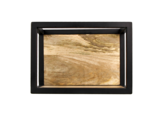 Wandbox Levels - 35x25 cm - mangohout/ijzer (MAN-BW3525)