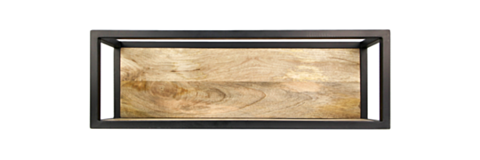 Wandbox Levels - 75x25 cm - mangohout/ijzer (MAN-BW7525)