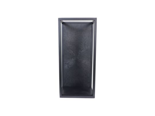 Wandbox Fletcher - 25x18x55 - Zwart - Ijzer/Aluminium/Mangohout (MAN-WBL2555)