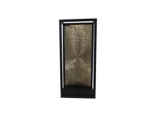 Wandbox Fletcher - 25x18x55 - Goud/zwart - Ijzer/Aluminium/Mangohout (MAN-WGLD2555)