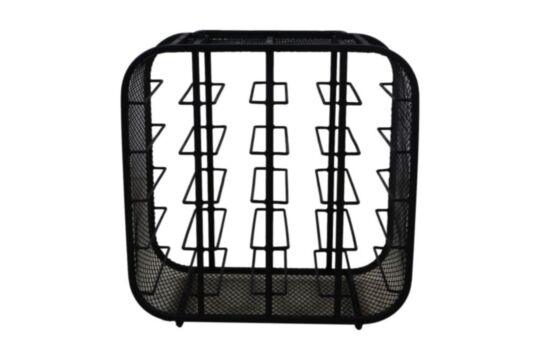 Wijnrek 20 flessen - 55x25x55 - Zwart - Metaal (MAN-WRS50)