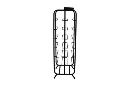Wijnrek - 25x25x90 - Zwart - Metaal (MAN-WRS90)