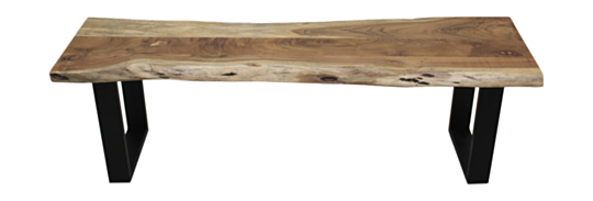 Eetbank SoHo - 180 cm - u-poot - acacia/ijzer (MC-BE180)
