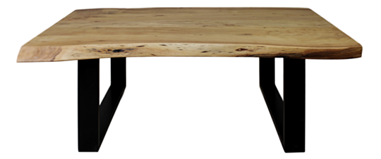 Salontafel SoHo - 120x60x40 - acacia/ijzer - powdercoated black (MC-CT120)