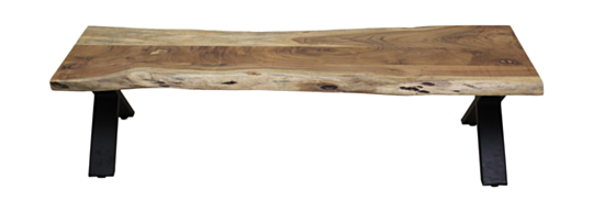 Eetbank SoHo - 180 cm - x-poot - acacia/ijzer (MC-XBE180)