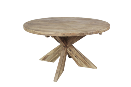 Ronde eettafel - ø150x75 - Naturel - Teak (MJH150R)