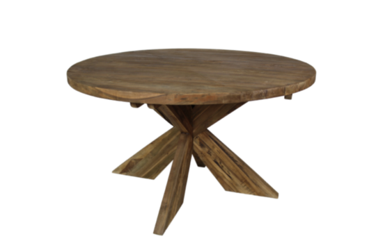 Ronde eettafel - ø130x75 - Naturel - Teak (MJH130RV)