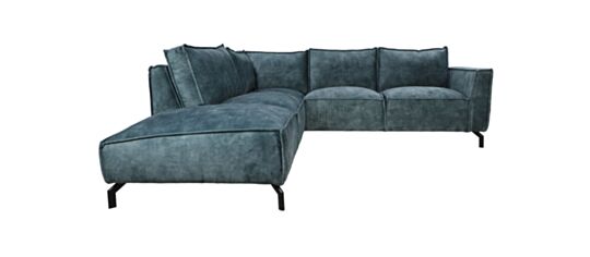 Hoekbank links Morgan - 248x261x88 - Adore 158 Niagara - Velours (MORGANL158)