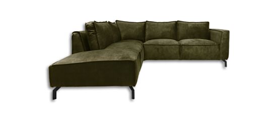 Hoekbank Links Morgan - 248x261x88 - Adore 59 Moss groen - Velours (MORGANL59)