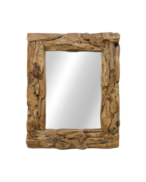 Wandspiegel Root - 120x80 cm - teak wortelhout (MTR120)