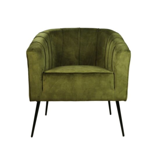 Fauteuil Chester - 72x71x80 - Olijfgroen - Adore 16 (MYAD6239OG)