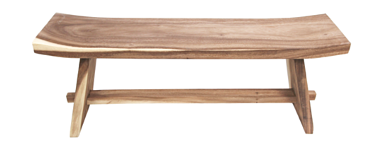 Decoratieve bank Osaka - 150x30x47 - Naturel - Munggur (OS150)