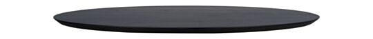 Ovaal tafelblad - 120x70x3,8 - Zwart - Acaciahout (OVTSE120BL)