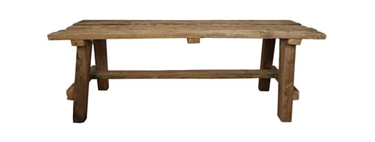 Decoratieve bank Napels - 120 cm - blank - teak (PA-B120)