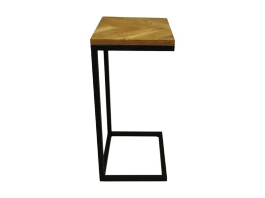 Read bijzettafel Fishbone - 38x30x65 - Naturel/zwart - Eiken/metaal (READ-OBL)