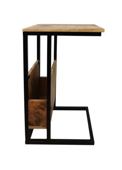 Bijzettafel - 34x40x68 - mangohout/ijzer (SI-MRWD)