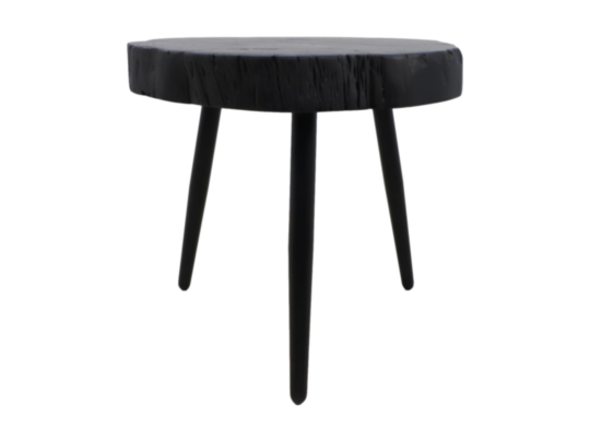Bijzettafel live edge - ø45-47 cm - Acaciahout/ijzer (SI-RT50)