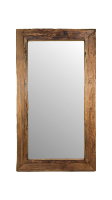 Wandspiegel Rustiek - 140x80 cm - drijfhout teak (SPR140)