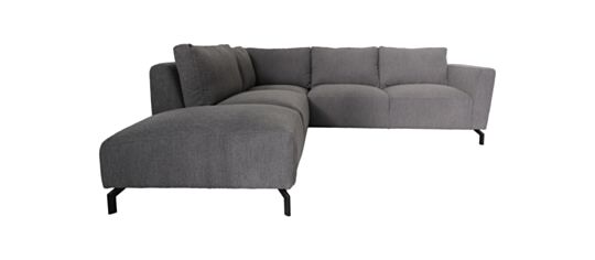 Hoekbank Links 2.5-zits Stockton - 248x261x88 - Alpine - Grey 65 (STOCKTONL65)