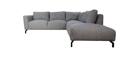 Hoekbank Rechts 2.5-zits Stockton - 261x248x88 - Steel - Sneak (STOCKTONR149)