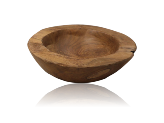 Fruitschaal small - ø20-27 cm - Blank - Teak (TBNSS)