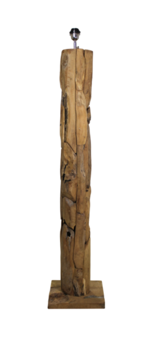 Vloerlamp Nature (zonder kap) - Rond - Teak (TRSL R160WO)