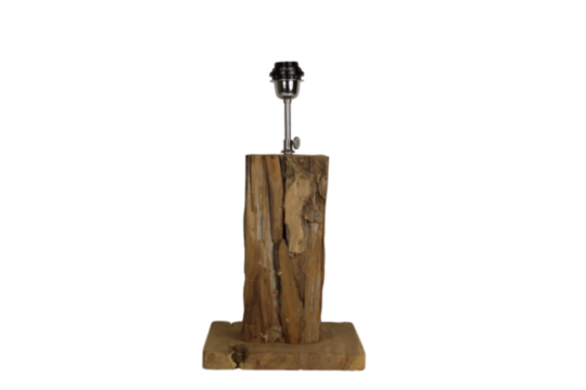 Tafellamp Nature (zonder kap) - vierkant - teak (TRSL S50WO)