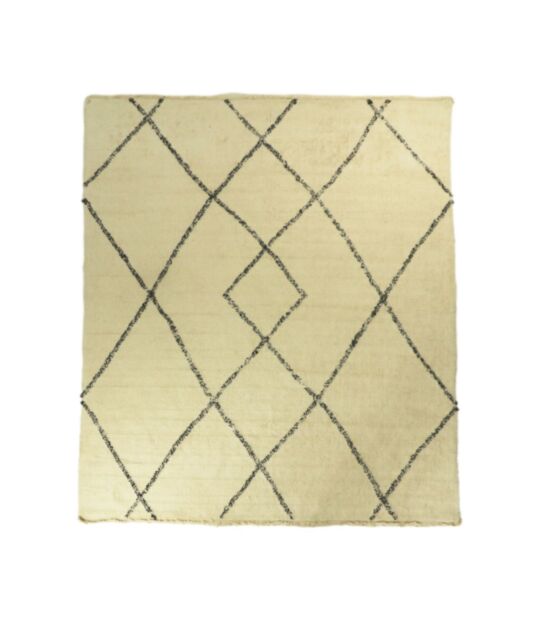 Vloerkleed Enkel Ruit - 120x180 - Zwart/wit - Katoen (TRUG-5A)