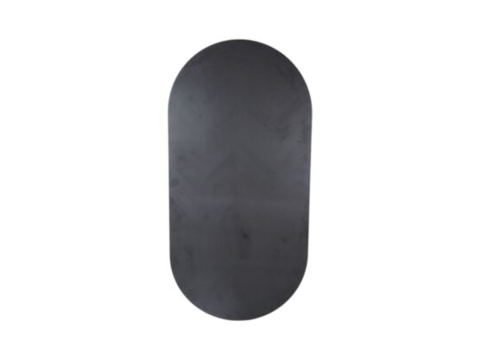 Tafelblad Fishbone Elips - 180x100x4 - Zwart - Eiken (TTF-EL180B1)