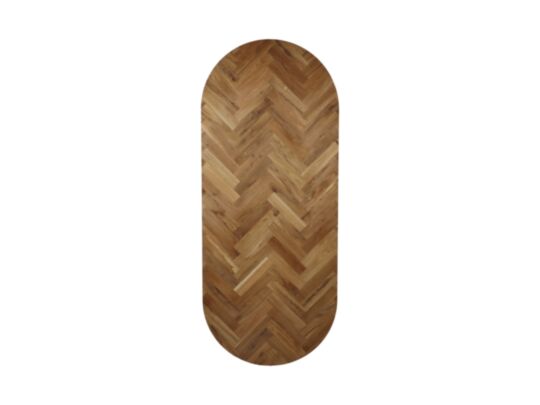 Tafelblad Fishbone Elips- 200x100x4 - Naturel - Eiken (TTF-EL200A)