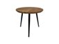 Salontafel Fishbone - 45x45x39 - Naturel/zwart - Eiken/metaal (HSM351)