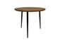 Salontafel Fishbone - 60x60x49 - Naturel/zwart - Eiken/metaal (HSM352)