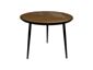 Salontafel Fishbone - 60x60x49 - Naturel/zwart - Eiken/metaal (HSM355)