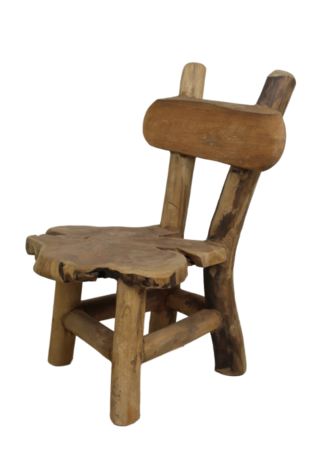 Kinderstoel Flintstone - oud teakhout (AGKIDS)