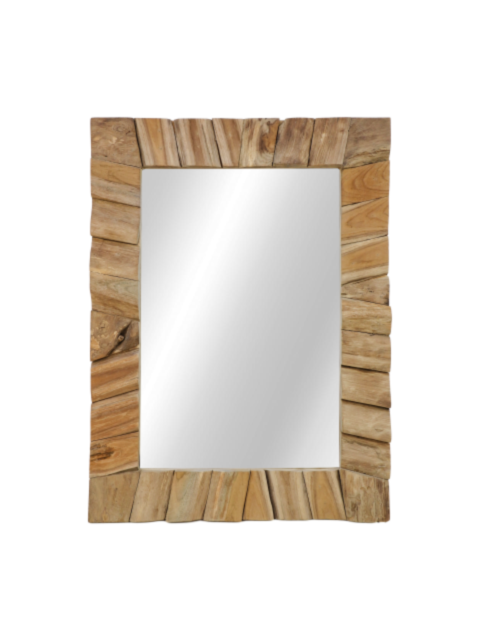 Wandspiegel - 60x80 cm - naturel - teak (AJM6080)