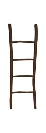 Decoratieve ladder Pank - 50x6x150 - Antiek - Teak (AM PT)