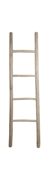 Decoratieve ladder - 35-45x5x150 - Naturel - Teak (AMTM150)