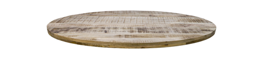 Ovaal tafelblad Portland - 220x110x5 - Naturel - Mangohout (AN-OT220-5)