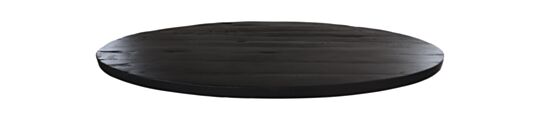 Ovaal tafelblad - 180x100x5/5.5 - Zwart - Mangohout (AN-ROV180)