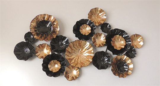 Bronze/Black Flower Circles